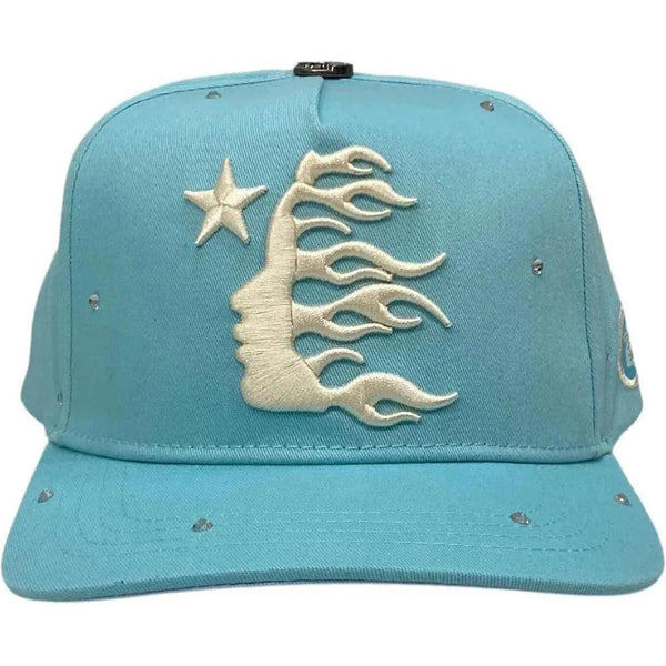 Hellstar Blue OG Logo Rhinestone Snapback Hat