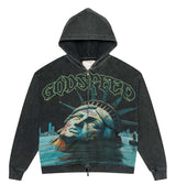 Godspeed Sunken Liberty Grey Zip Up