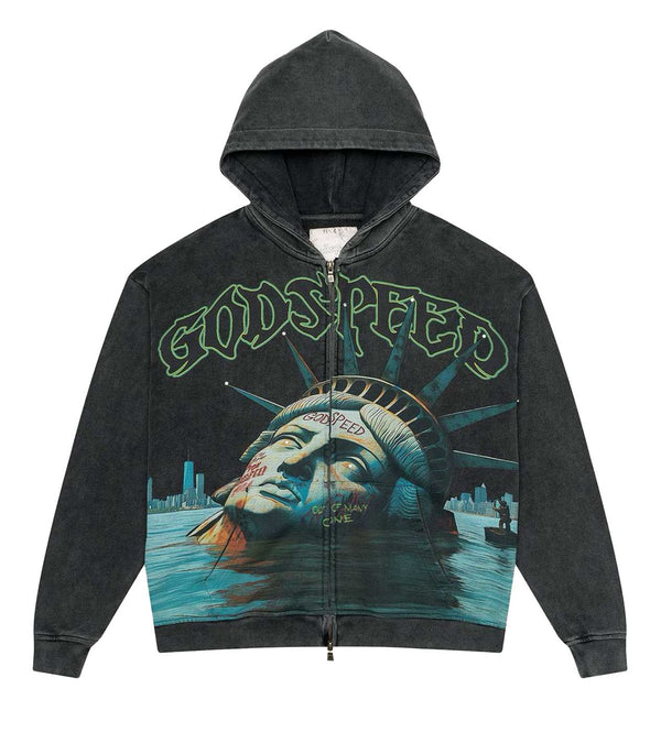 Godspeed Sunken Liberty Grey Zip Up