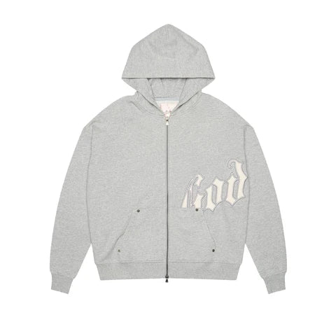 Godspeed OG Logo Heather Grey Zip Hoodie