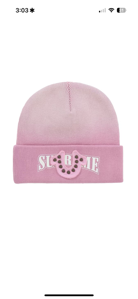 Supreme True Religion Pink Beanie