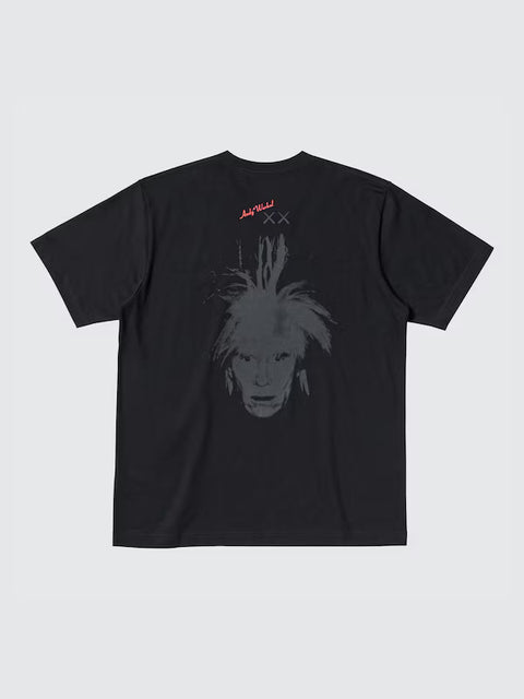 Kaws Andy Warhol Portrait Black Tee