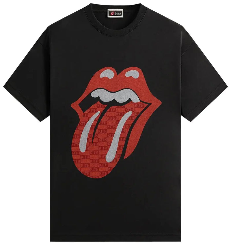 Kith X Rolling Stones Monogram Black Tee
