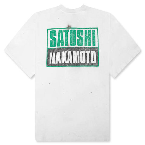 Satoshi Nakamoto Minute Man Press Cream Tee