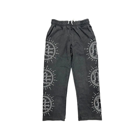 Mixed Emotion Eclipse Rhinestone Grey Sweatpants