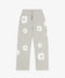 Denim Tears Cotton Wreath Grey Open Hem Sweatpants