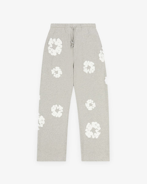Denim Tears Cotton Wreath Grey Open Hem Sweatpants