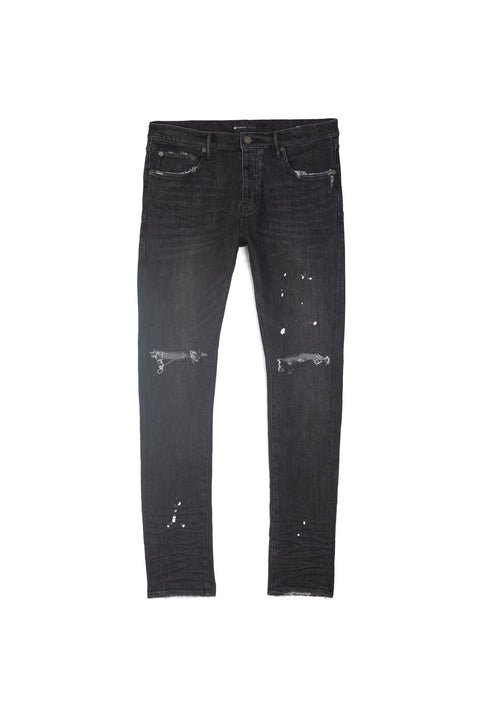 Purple P001 Black Overspray Jeans
