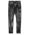 Purple P001 Black Wash Metallic Silver Jeans