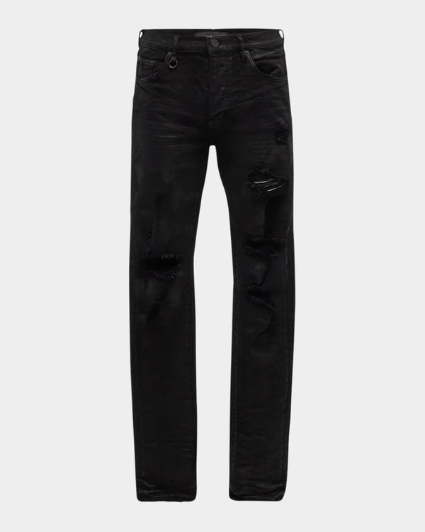 Purple P001 Oil Spill Black Jeans