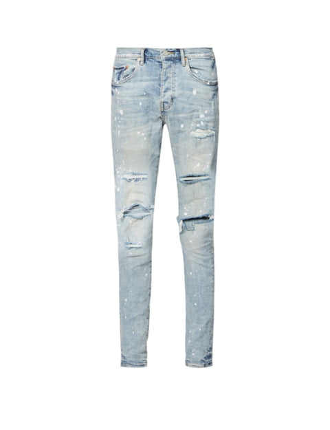 Purple P001 Slim Light Indigo Paint Jeans
