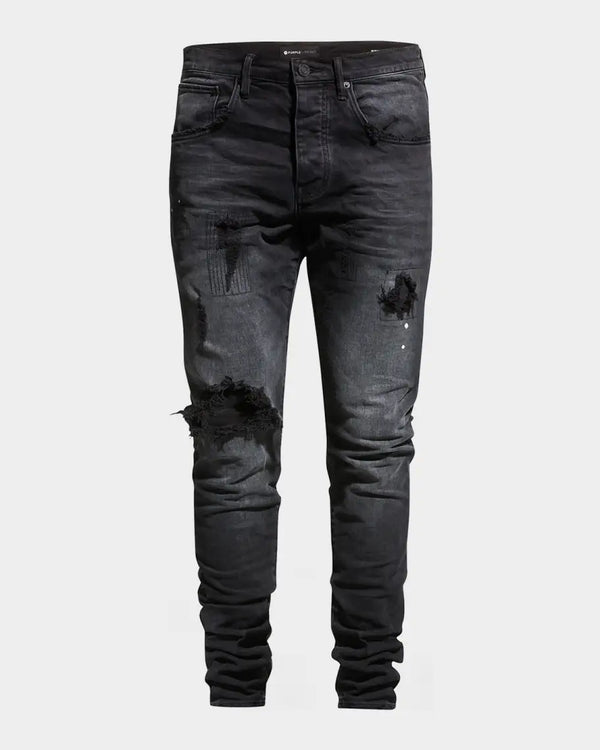 Purple P002 Black Resin Repair Jeans