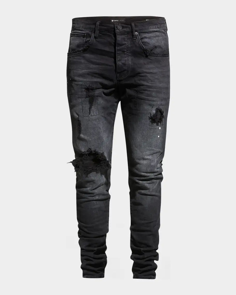 Purple P002 Black Resin Repair Jeans