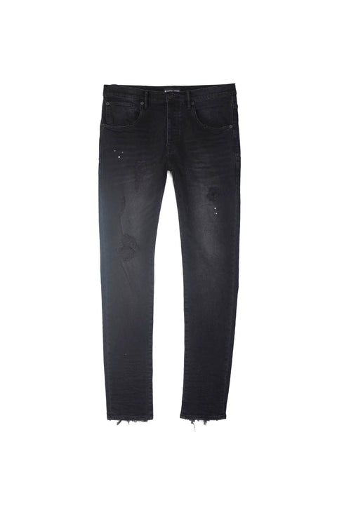 Purple P002 Drop Fit Tapered Black Jeans