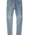 Purple P002 Drop Fit Tapered Blue Jeans