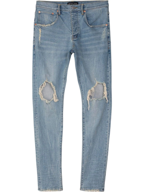 Purple P002 Drop Fit Tapered Blue Jeans