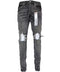 Purple P002 Grey Dirty Blowout Jeans