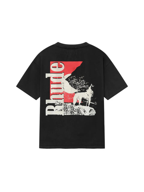 Rhude Moonlight Wolf Black Pocket Tee