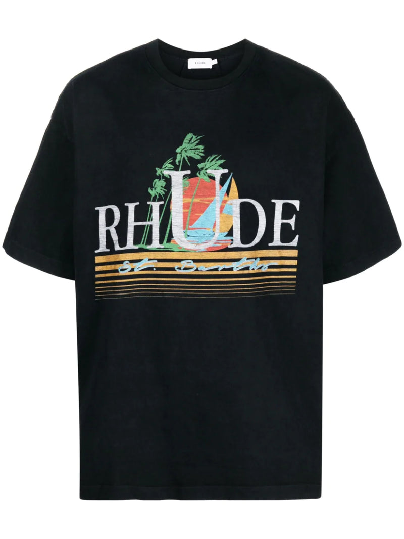 Rhude Tropics Black Tee