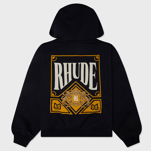Rhude Playing Card Vintage Black/Yellow Hoodie