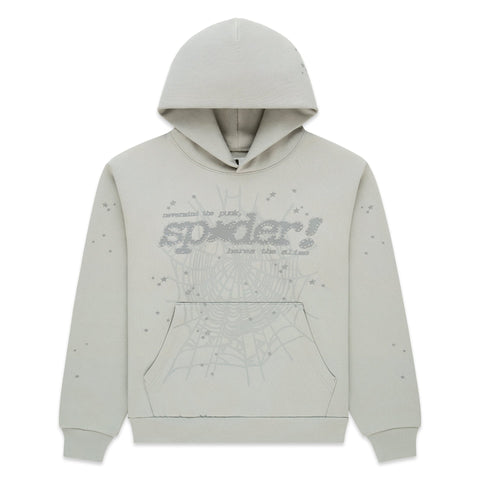Sp5der Tonal P*nk Sport Grey Hoodie
