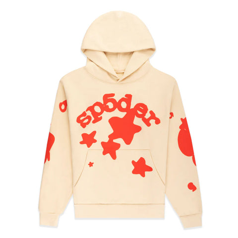Sp5der Beluga Cream Hoodie