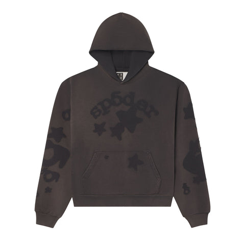 Sp5der Beluga Applique Granite Hoodie
