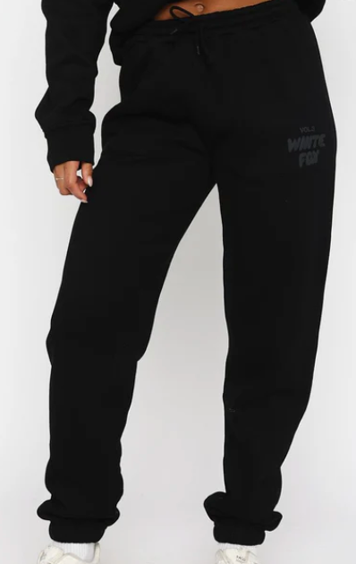 White Fox Offstage Onyx Sweatpants