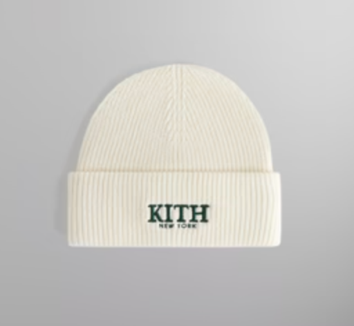 Kith New York Cream/Green Beanie