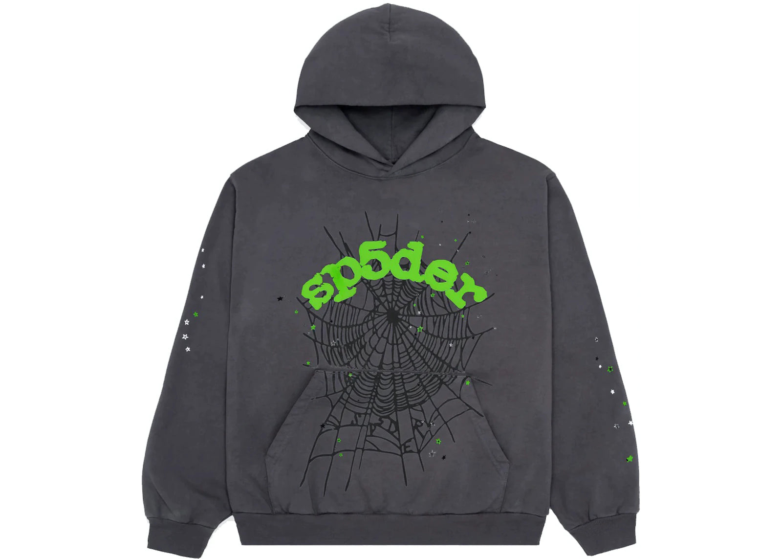Sp5der Grey/Green Hoodie – Courtside Kicks