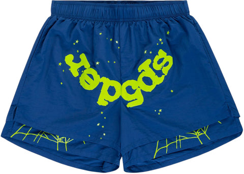 Sp5der OG Web Blue Double Layer Shorts (2025)