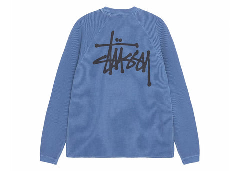 Stussy Blue Thermal L/S Tee