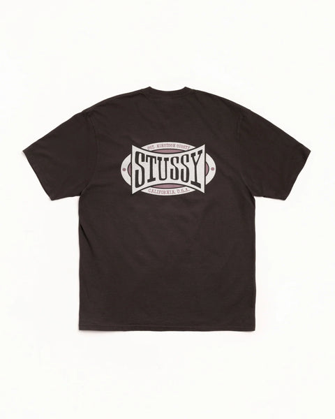 Stussy Champion Oval PD Faded Black Tee