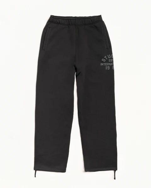 Stussy Spellout Vintage Black Straight Leg Sweatpants