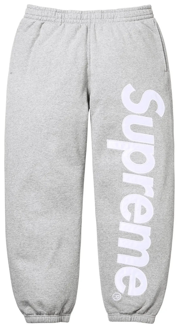 Supreme Satin Applique Grey Sweatpants