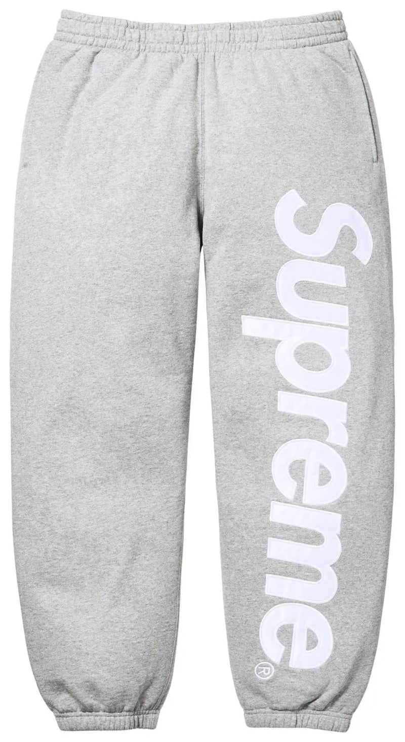 Supreme Satin Applique Grey Sweatpants