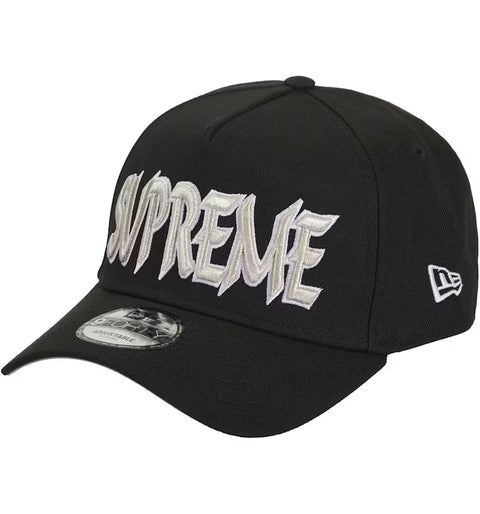 Supreme Sharp Spellout New Era Black Hat