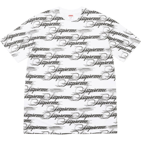 Supreme Script AOP White Tee