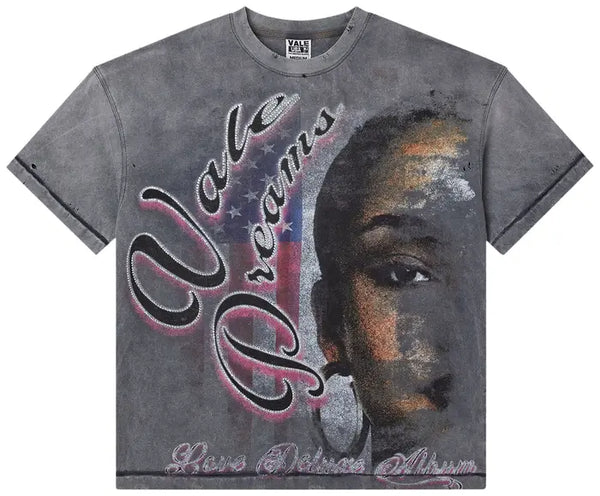 Vale Taboo Bling Washed Grey Tee