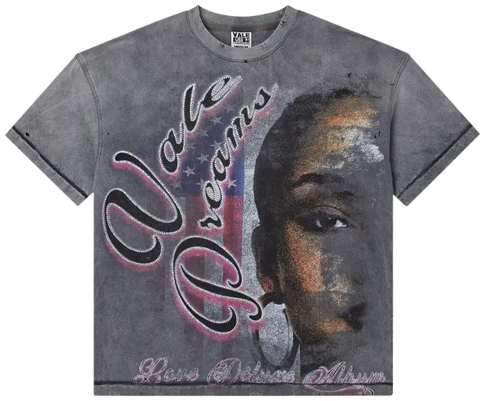 Vale Taboo Bling Washed Grey Tee