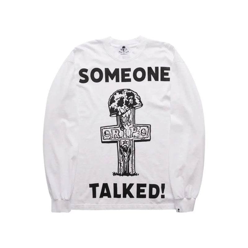 Warren Lotas Someone Talked White L/S Tee