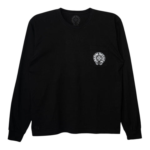 Chrome Hearts NYC Floral Horseshoe Black L/S