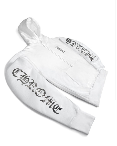 Chrome Hearts Silver Foil White Hoodie