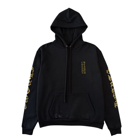 Chrome Hearts Vertical logo Army Logo Black Hoodie