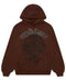 Sp5der OG Web Rhinestone Brown Hoodie