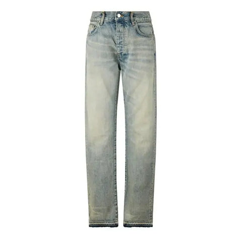 Amiri Release Hem Straight Light Wash Jeans