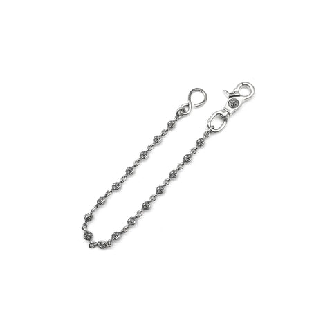 Chrome Hearts Silver Cross Ball Wallet Chain