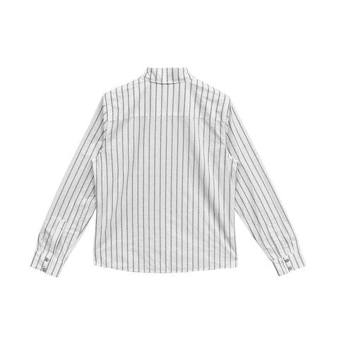 Chrome Hearts Pin Stripe Button Up White Shirt