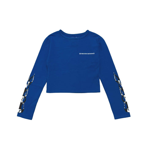 Chrome Hearts Matty Boy Blue Flame Biker L/S Tee