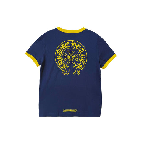 Chrome Hearts Roller Horseshoe Navy/Gold Tee